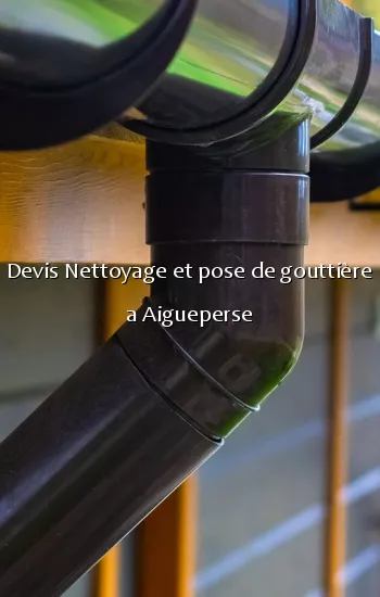 Devis Nettoyage et pose de gouttière a Aigueperse