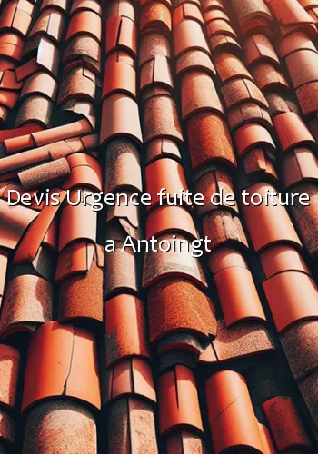 Devis Urgence fuite de toiture a Antoingt
