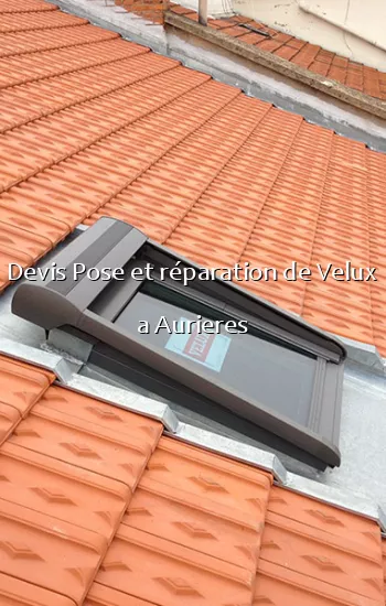 Devis Pose et réparation de Velux a Aurieres