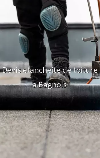 Devis etancheite de toiture a Bagnols