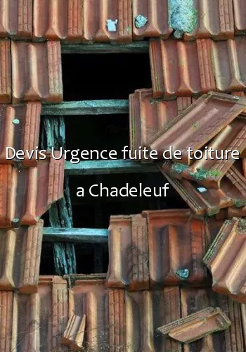 Devis Urgence fuite de toiture a Chadeleuf