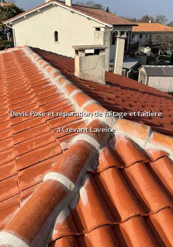 Devis Pose et réparation de faîtage et faîtière a Crevant Laveine