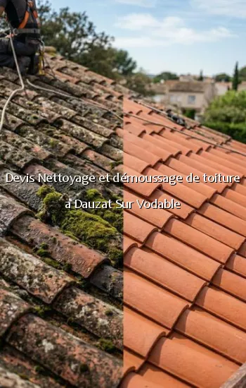 Devis Nettoyage et démoussage de toiture a Dauzat Sur Vodable