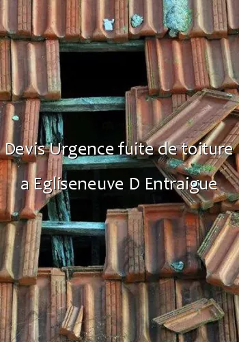Devis Urgence fuite de toiture a Egliseneuve D Entraigue