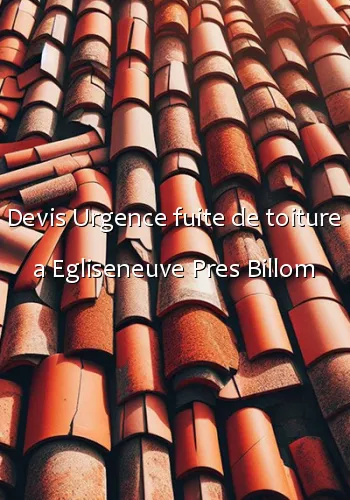 Devis Urgence fuite de toiture a Egliseneuve Pres Billom
