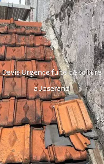 Devis Urgence fuite de toiture a Joserand