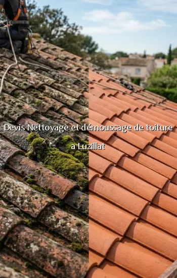 Devis Nettoyage et démoussage de toiture a Luzillat