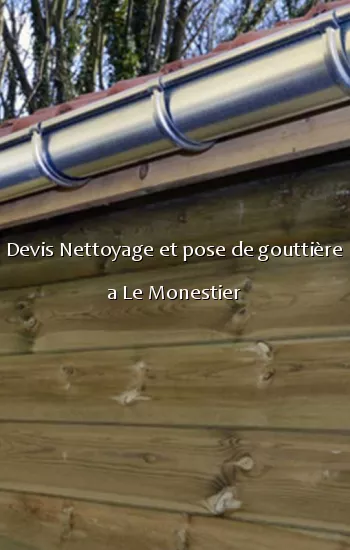 Devis Nettoyage et pose de gouttière a Le Monestier