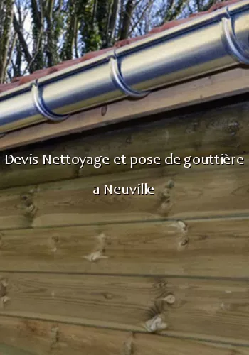 Devis Nettoyage et pose de gouttière a Neuville