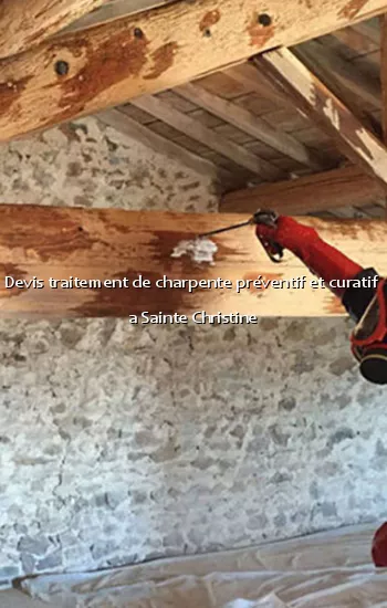 Devis traitement de charpente préventif et curatif  a Sainte Christine