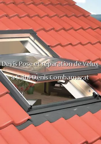 Devis Pose et réparation de Velux a Saint Denis Combarnazat
