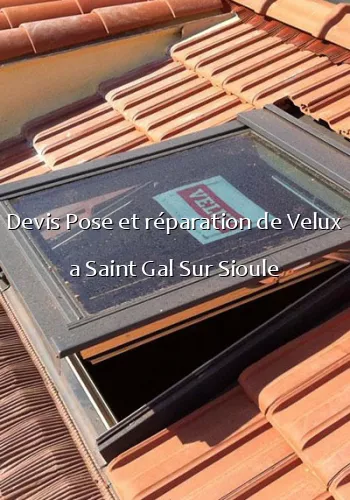 Devis Pose et réparation de Velux a Saint Gal Sur Sioule