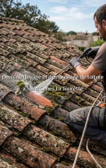 Devis Nettoyage et démoussage de toiture a Saint Genes La Tourette