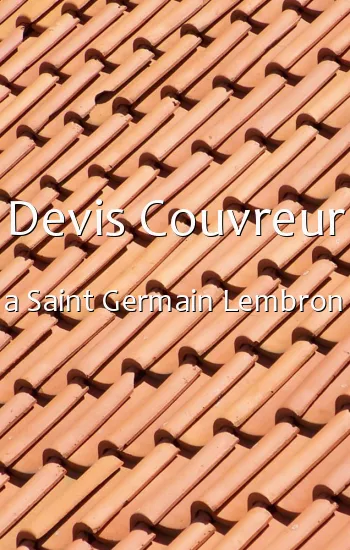 Devis Couvreur a Saint Germain Lembron