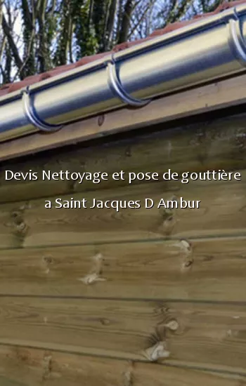 Devis Nettoyage et pose de gouttière a Saint Jacques D Ambur