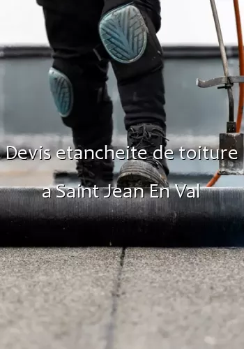 Devis etancheite de toiture a Saint Jean En Val