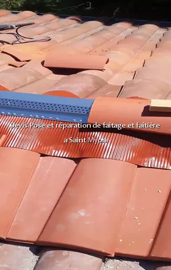 Devis Pose et réparation de faîtage et faîtière a Saint Myon
