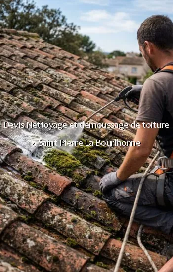 Devis Nettoyage et démoussage de toiture a Saint Pierre La Bourlhonne