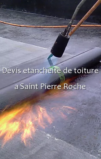 Devis etancheite de toiture a Saint Pierre Roche