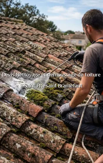 Devis Nettoyage et démoussage de toiture a Saint Priesaint Bramefant