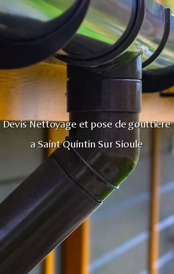 Devis Nettoyage et pose de gouttière a Saint Quintin Sur Sioule