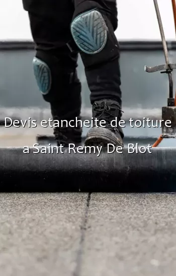 Devis etancheite de toiture a Saint Remy De Blot