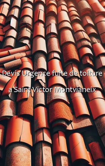 Devis Urgence fuite de toiture a Saint Victor Montvianeix