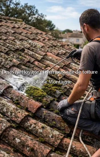 Devis Nettoyage et démoussage de toiture a Vollore Montagne