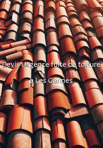 Devis Urgence fuite de toiture a Les Gannes